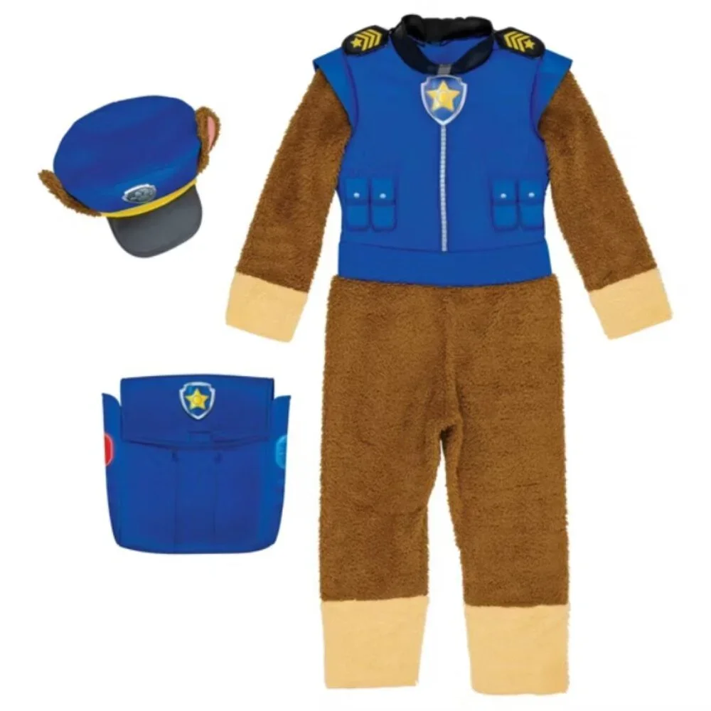Paw Patrol Chase Halloween Costume 12/18 months Jumpsuit Backpack Toddler Boys